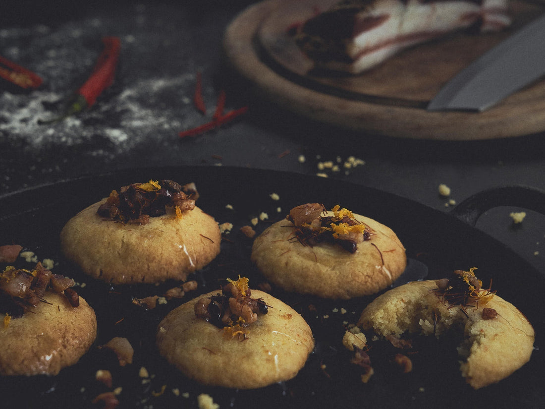 עוגיות צ'ילי ותפוז עם פייקון